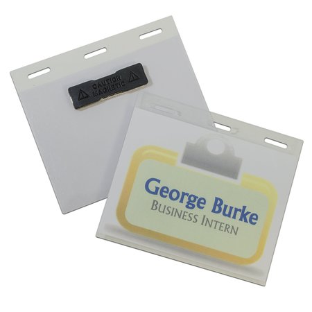 C-LINE PRODUCTS SelfLaminating Magnetic Style Name Badge Kit, 4 x 3, 20PK 92843